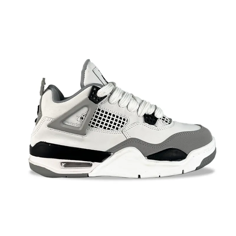 کتونی نایک جردن 4 سفید مشکی طوسی