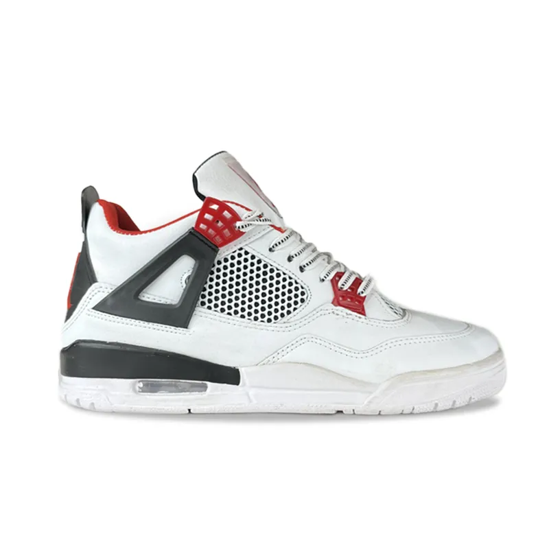 کتونی نایک ایر جردن 4 سفید زرشکی