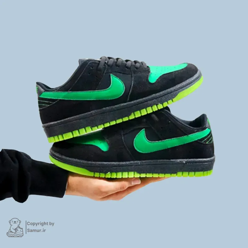 گالری تصاویر کتونی نایک اس بی دانک مشکی سبز