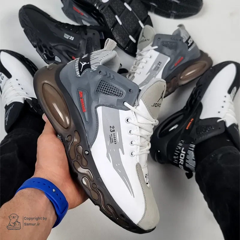 گالری تصاویر کتونی نایک ایر جردن 23 طوسی