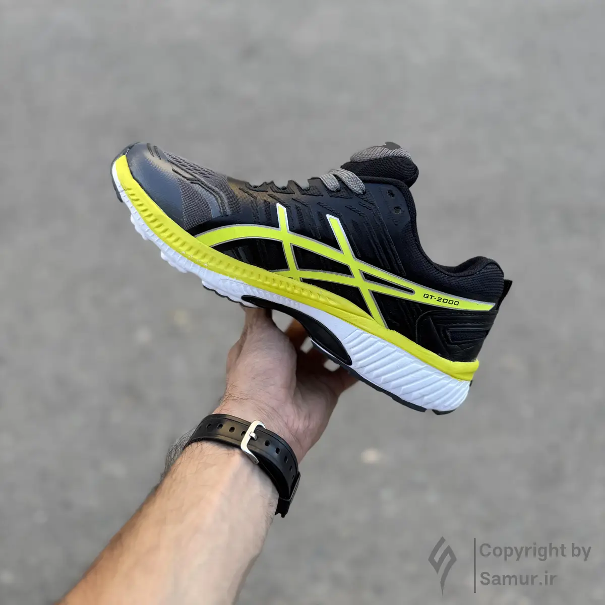 گالری تصاویر کتونی اسیکس ژل کایانو gt 2000 مشکی فسفری